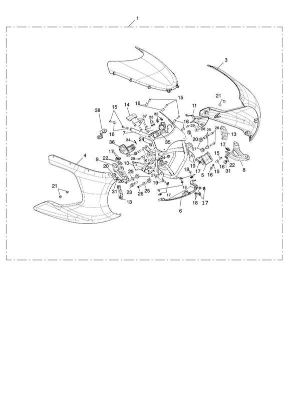 Diagram Front Fairing Kit, Painted -                749070 > for your Triumph Thruxton  