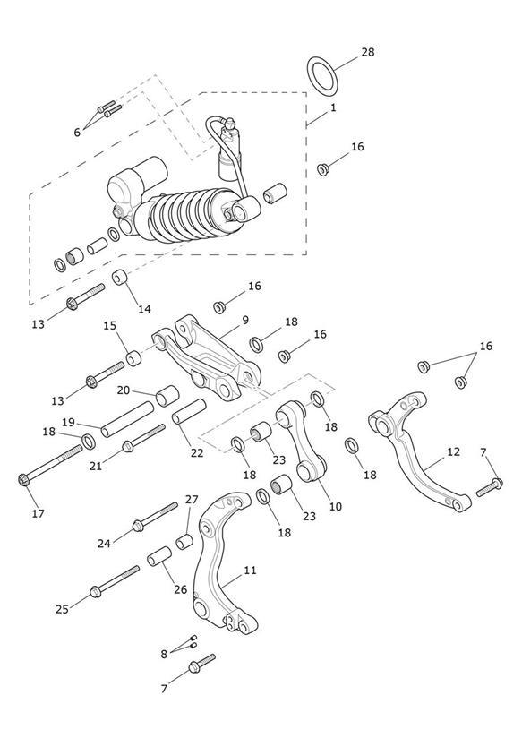 Diagram RSU & Linkage for your 2019 Triumph Rocket 3   