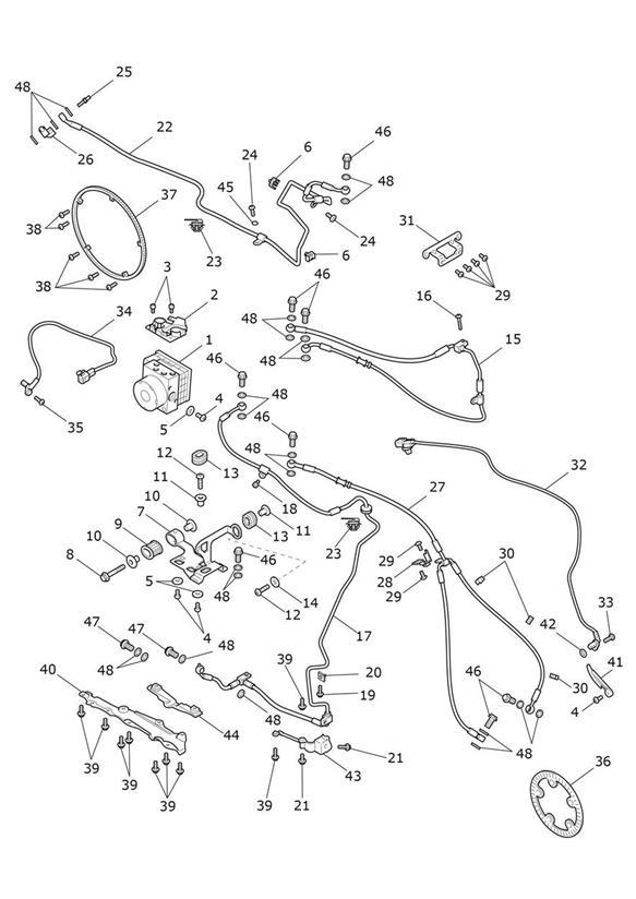 Diagram ABS System for your Triumph Rocket 3  