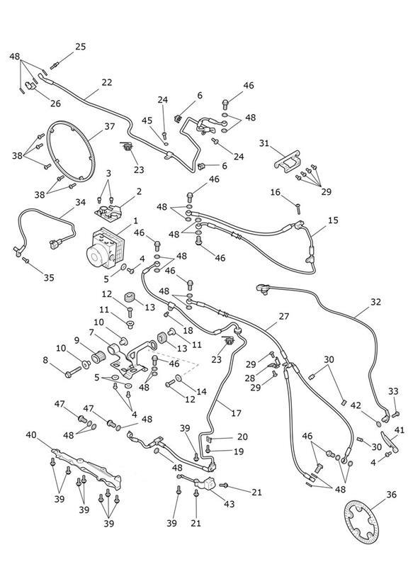 Diagram ABS System for your Triumph Rocket 3  