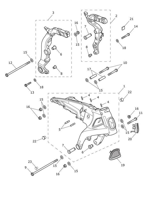 Diagram Main Frame Assembly for your 2020 Triumph Bonneville   