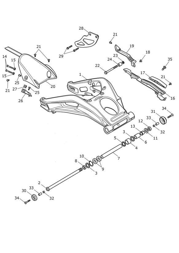 Diagram Rear Swingarm for your 2020 Triumph Street Triple RS 966534 >  