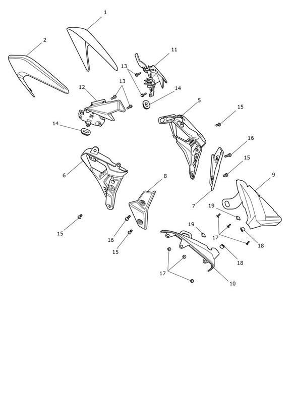 Diagram Side Panels for your Triumph Street Triple  