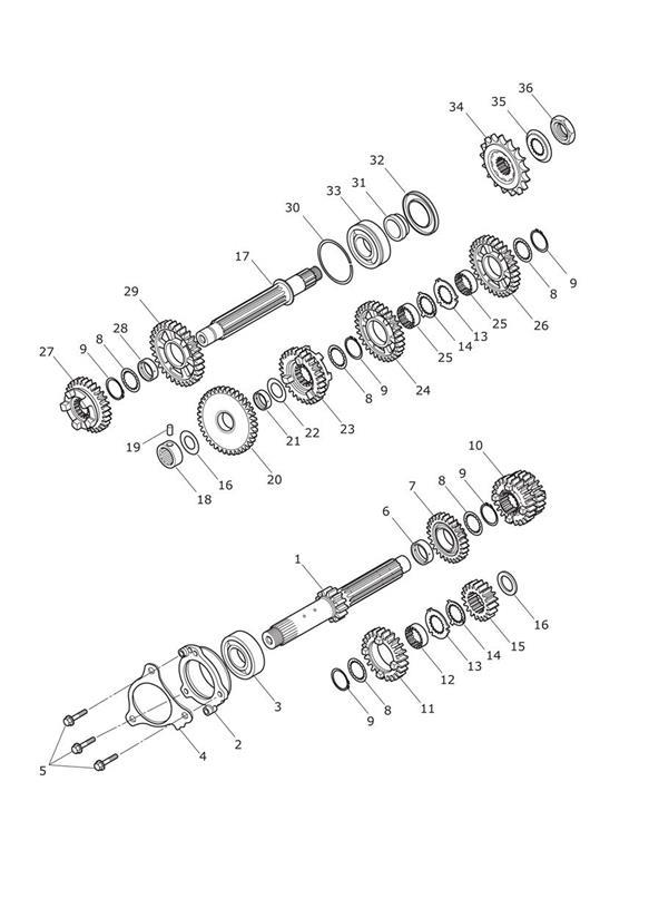 Diagram Transmission for your 2019 Triumph Street Triple   