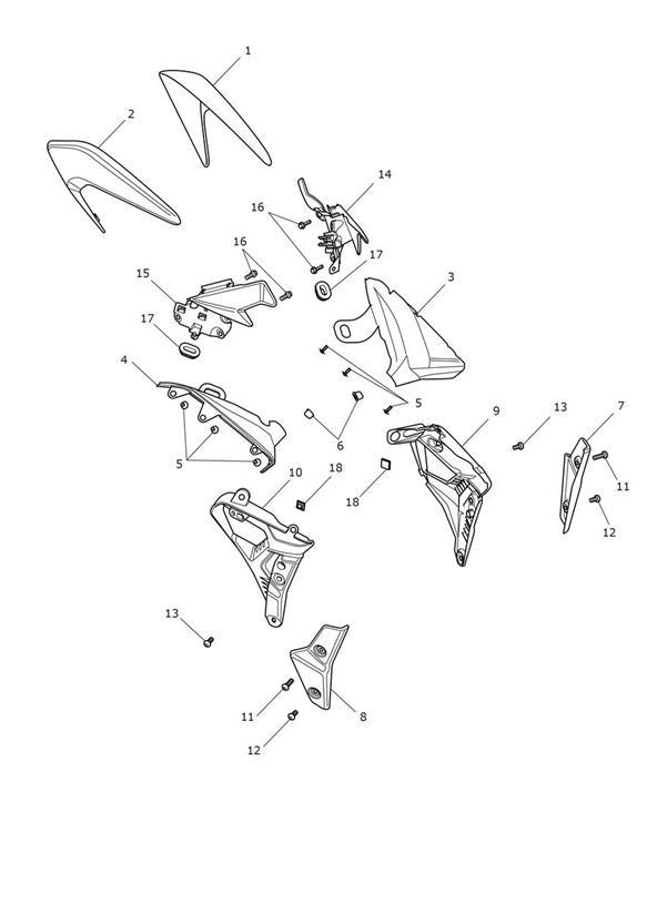 Diagram Side Panels for your Triumph Street Triple  