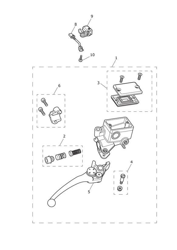 Full size assembly image of Front Brake Master Cylinder & Hoses (1/1)