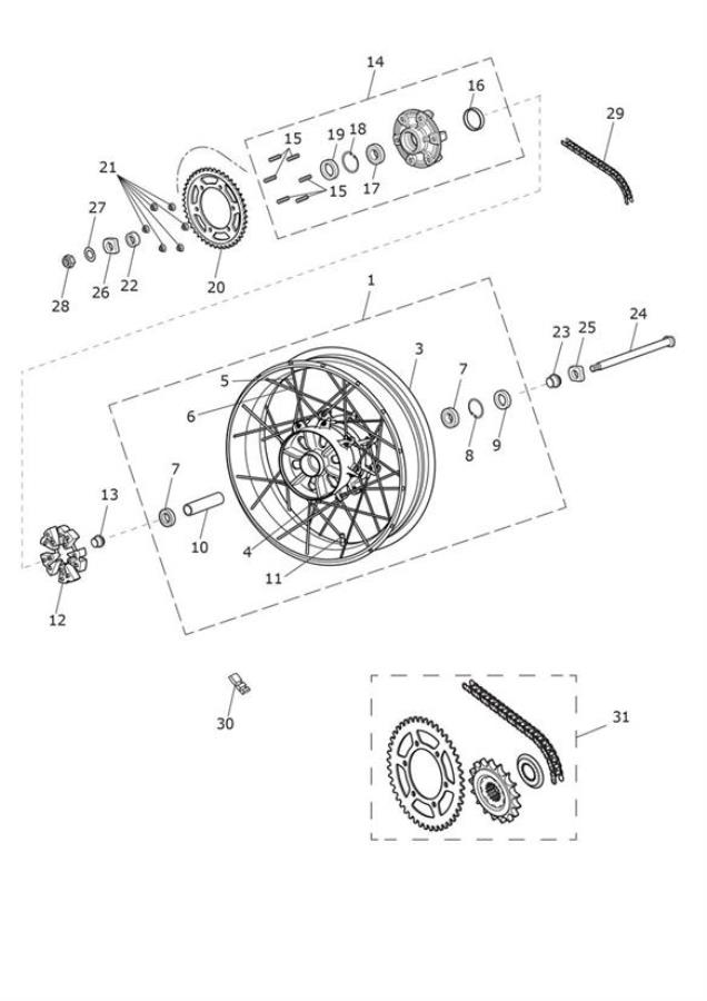 Diagram Rear Wheel for your Triumph