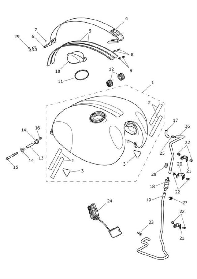 Diagram Fuel Tank - Blue, Green & Red Tanks for your Triumph Scrambler 1200  