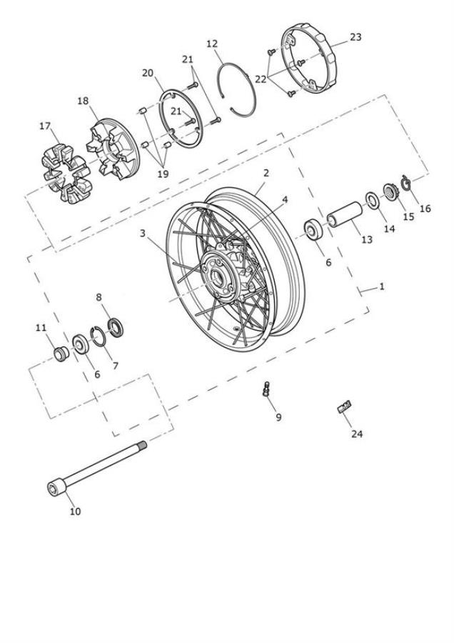 Diagram Rear Wheel for your Triumph