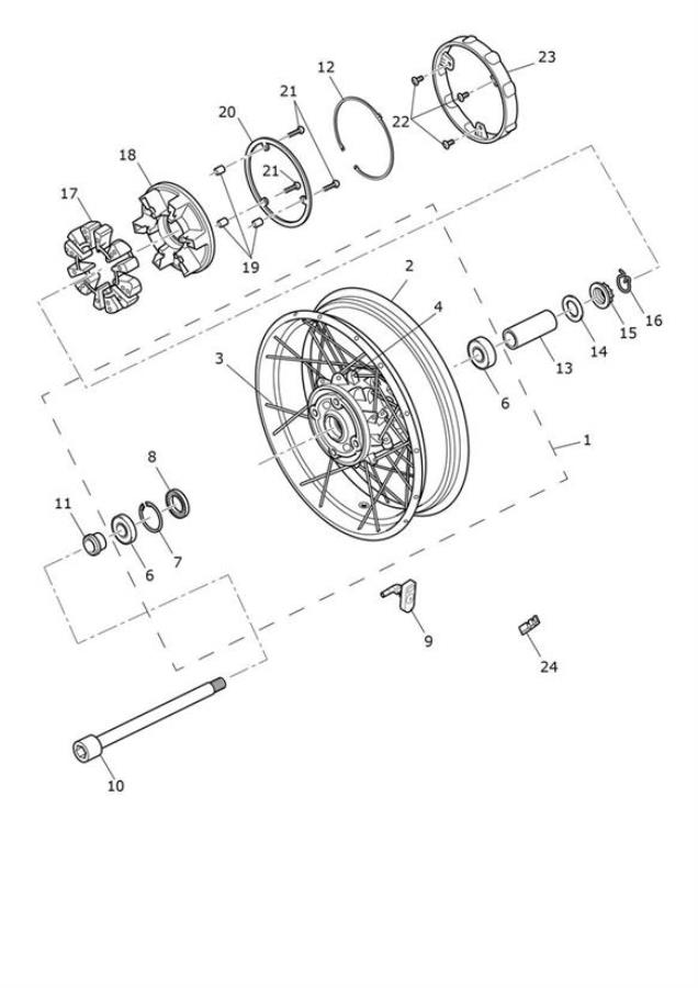 Diagram Rear Wheel for your Triumph