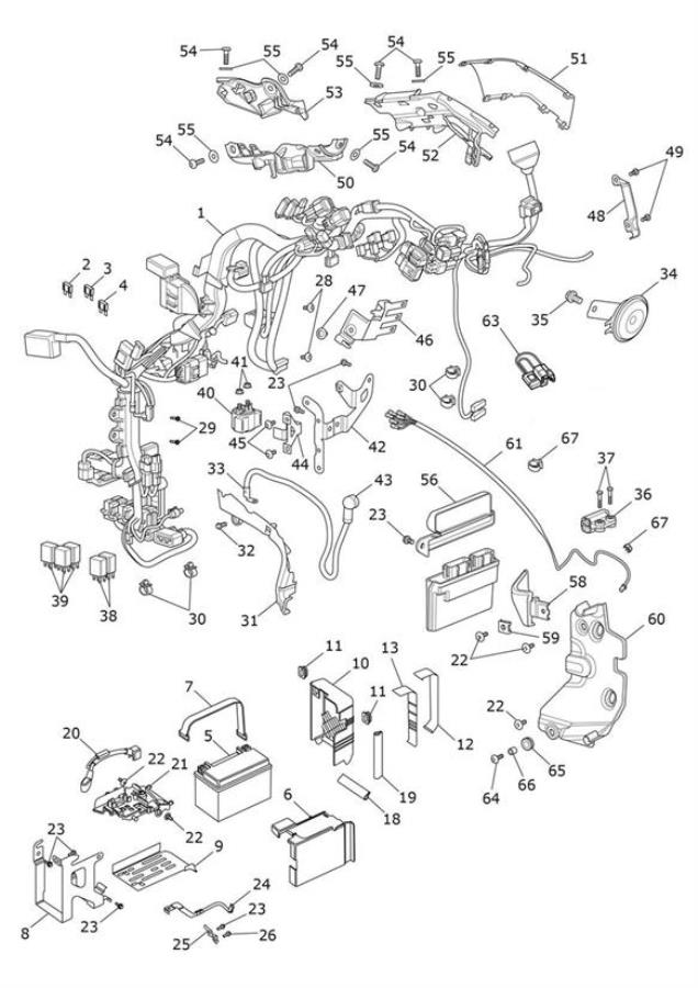 Diagram Electrical Equipment - BB9436 > for your 2018 Triumph Bonneville Bobber   