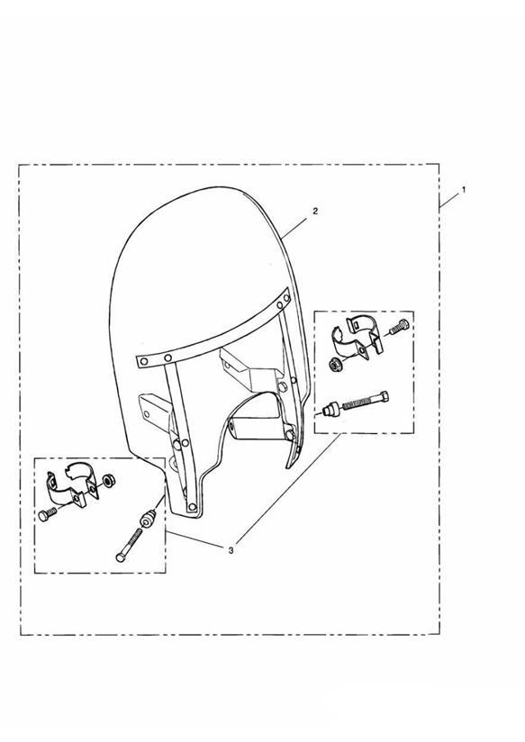 Diagram Roadster Screen for your 2020 Triumph Thunderbird Standard  