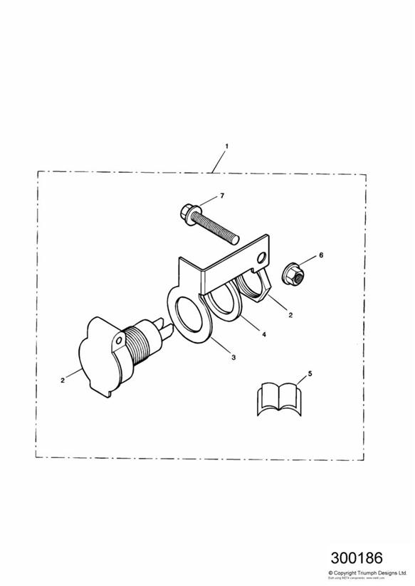 Diagram Auxiliary Socket Kit,Type C for your 2015 Triumph Thruxton  900 EFI 