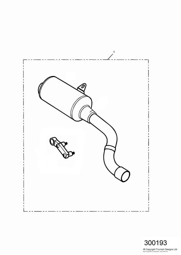 Diagram High Level Silencer for your 2007 Triumph Bonneville  from VIN 380777/ SE 