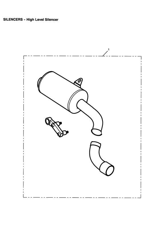 Diagram High Level Silencer for your 2007 Triumph Bonneville  from VIN 380777/ SE 