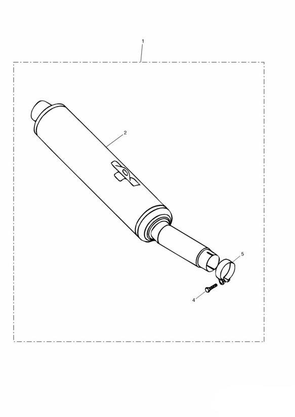 Diagram Silencer Kit, Hi-Level for your 2007 Triumph Bonneville  from VIN 380777/ SE 