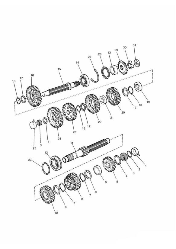 Diagram Transmission ENG NO 107969 + for your Triumph