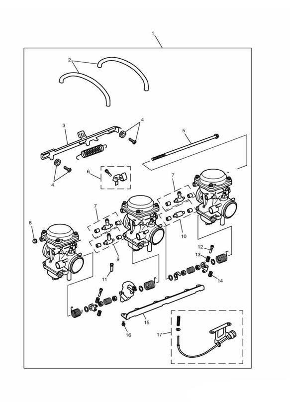 Diagram Carburettors for your 1997 Triumph Adventurer 71699 >  
