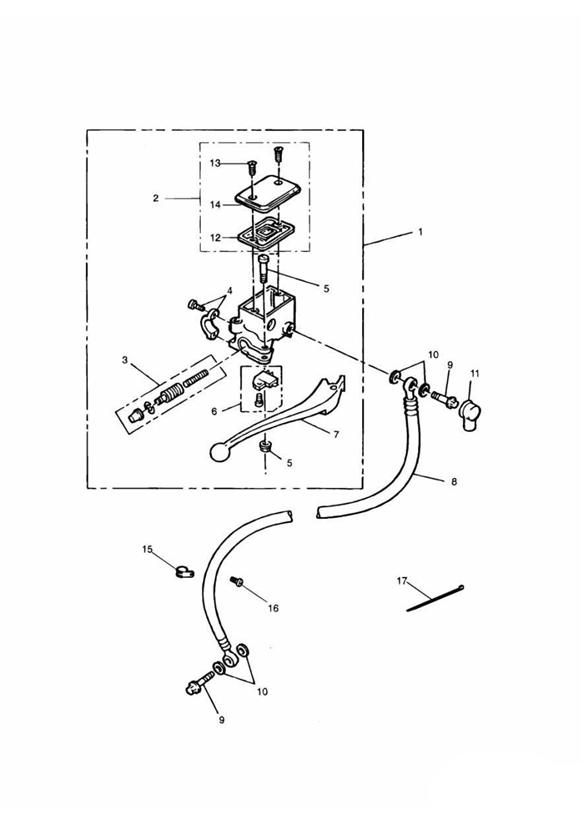 Diagram Front Brake Master Cylinder for your Triumph