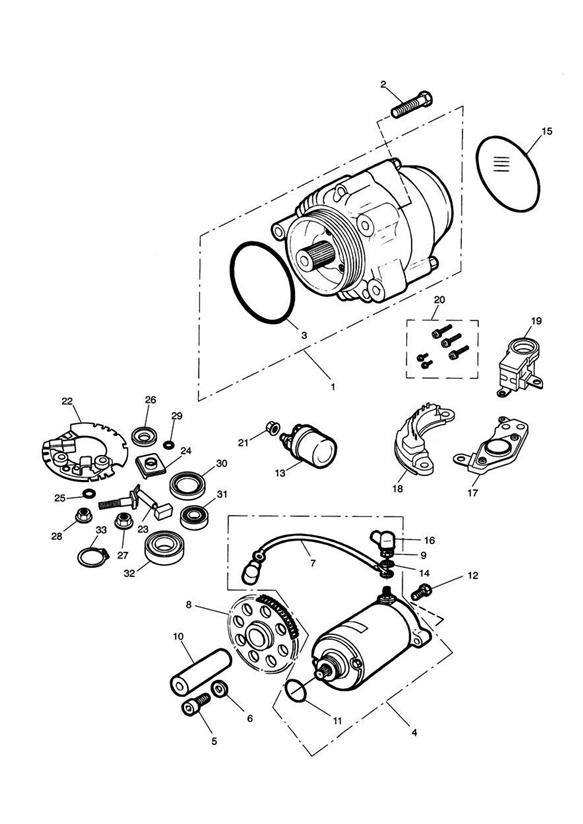 Diagram Alternator/Starter for your 2019 Triumph Thunderbird  1600 & 1700 STORM 