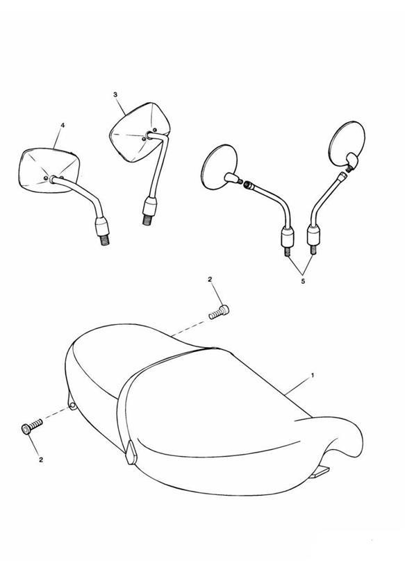 Diagram Seat/Mirrors for your 2020 Triumph Street Cup   