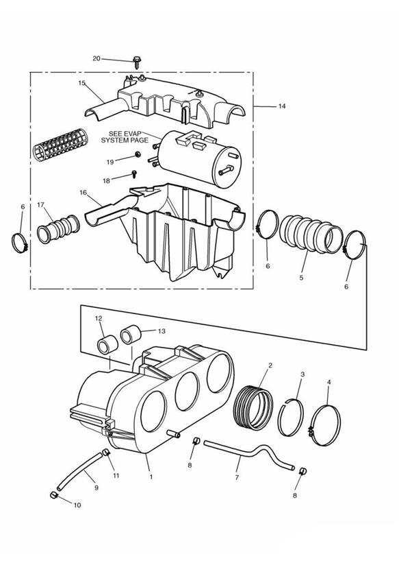 Diagram Airbox for your Triumph Adventurer  