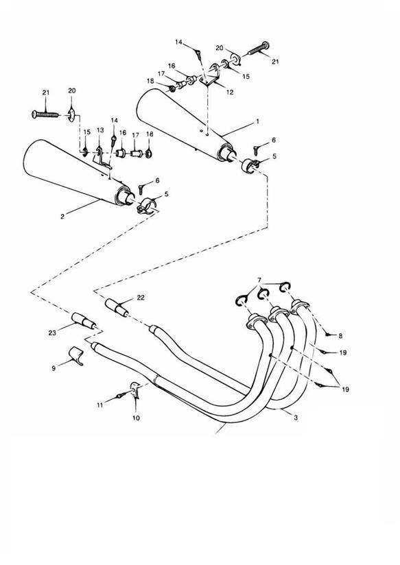 Diagram Exhaust System for your Triumph