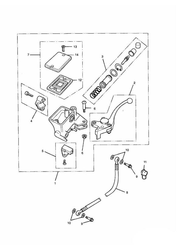 Diagram Clutch Master Cylinder for your 2007 Triumph Bonneville  from VIN 380777/ SE 