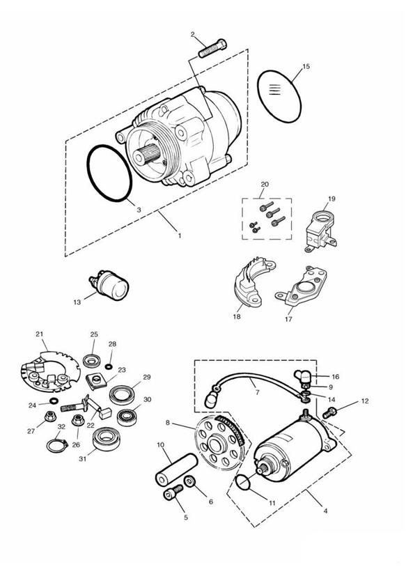 Diagram Alternator/Starter for your 2019 Triumph Thunderbird  1600 & 1700 STORM 