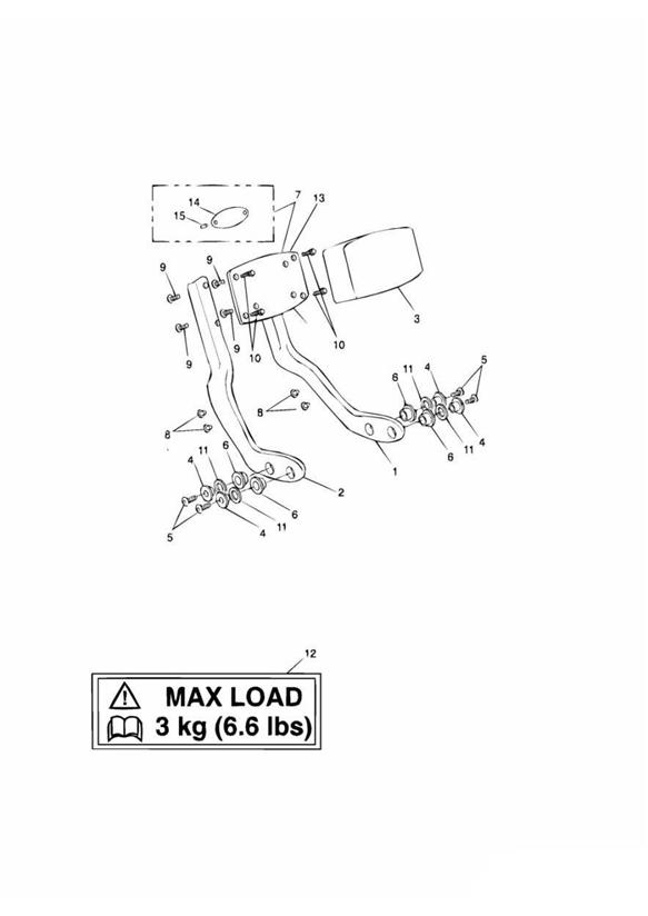 Diagram Passenger Backrest 55072 + for your Triumph