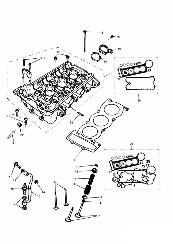 Diagram Cylinder Head and Valves for your 2020 Triumph Speed Triple   