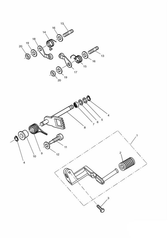 Diagram Gear Change Mechanism 87317 + for your 2003 Triumph Sprint  RS 139277 > 