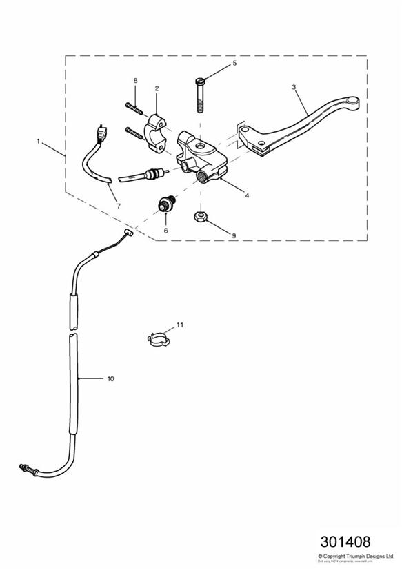 Diagram Clutch Controls for your Triumph Speedmaster  