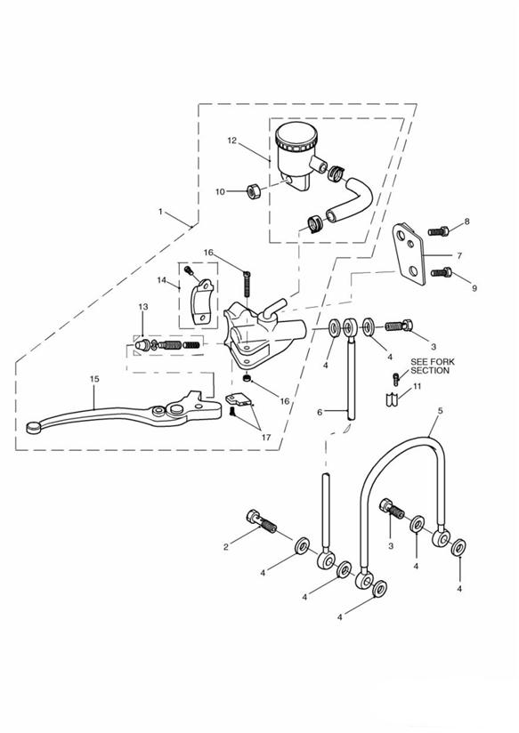 Diagram Front Brake Master Cylinder for your Triumph