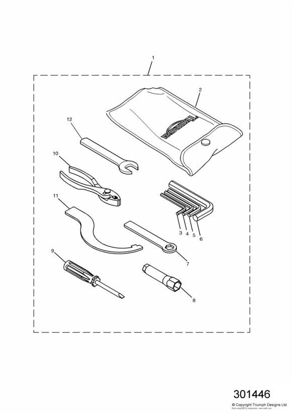 Diagram Tool Kit for your Triumph Daytona  