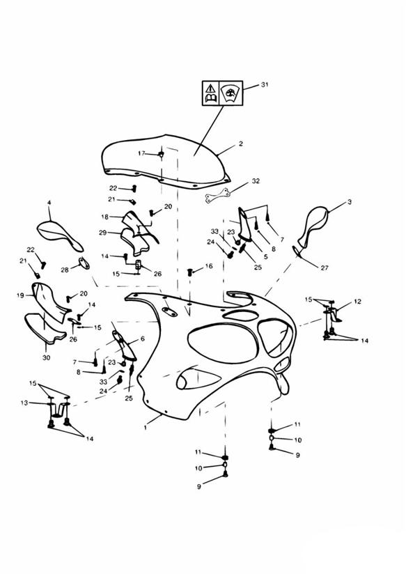 Diagram Bodywork Cockpit for your Triumph