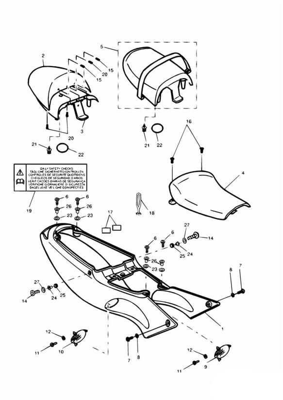 Diagram Bodywork Side panels for your Triumph