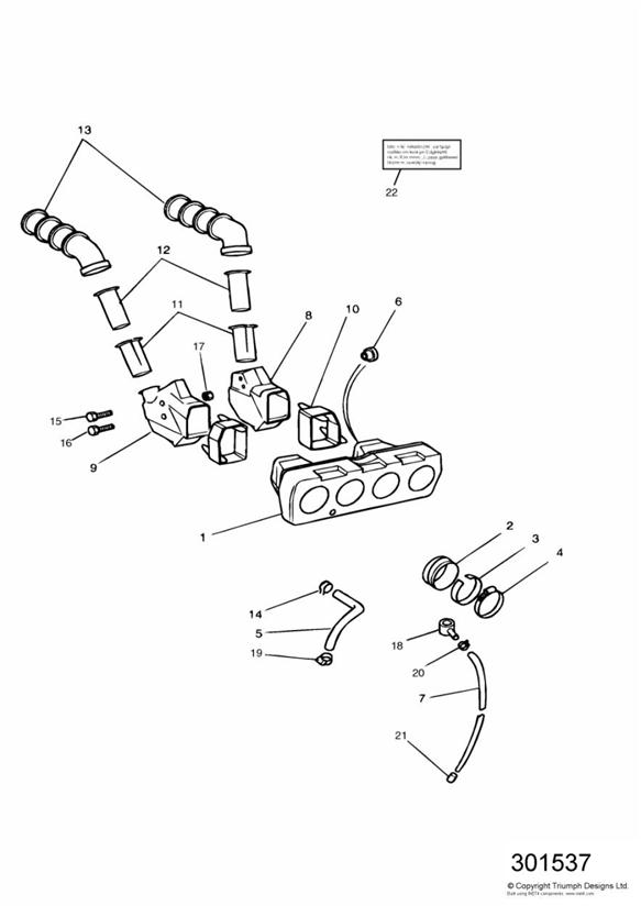 Diagram Airbox for your 1997 Triumph Adventurer 71699 >  