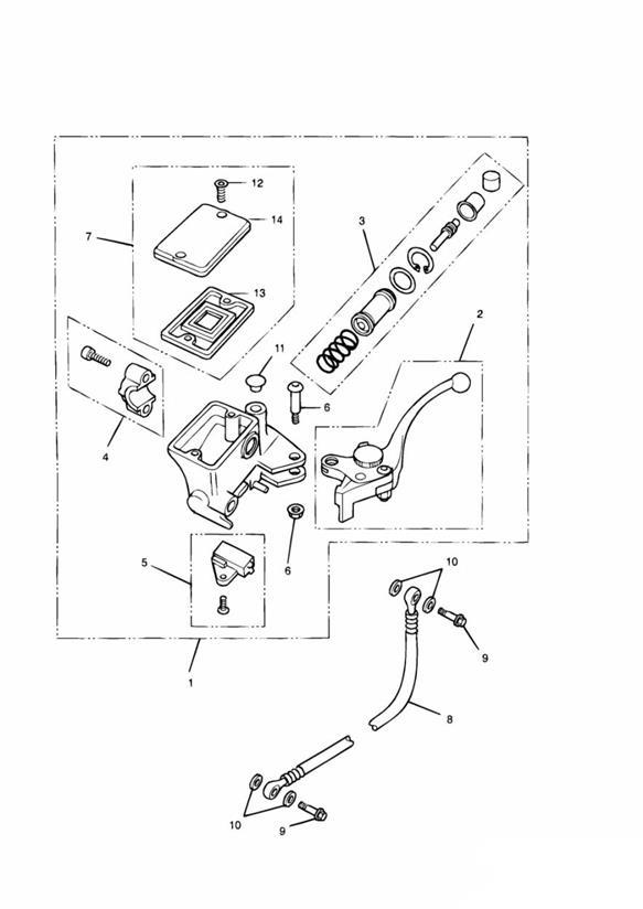 Diagram Clutch Master Cylinder for your 1995 Triumph Thunderbird Standard  
