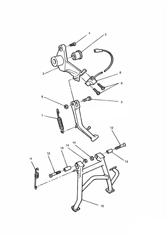 Diagram Side Stand for your 2002 Triumph Sprint RS > 139276  