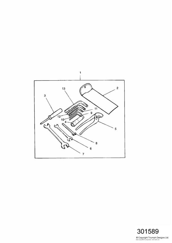 Diagram Tool Kit for your 1993 Triumph Daytona   