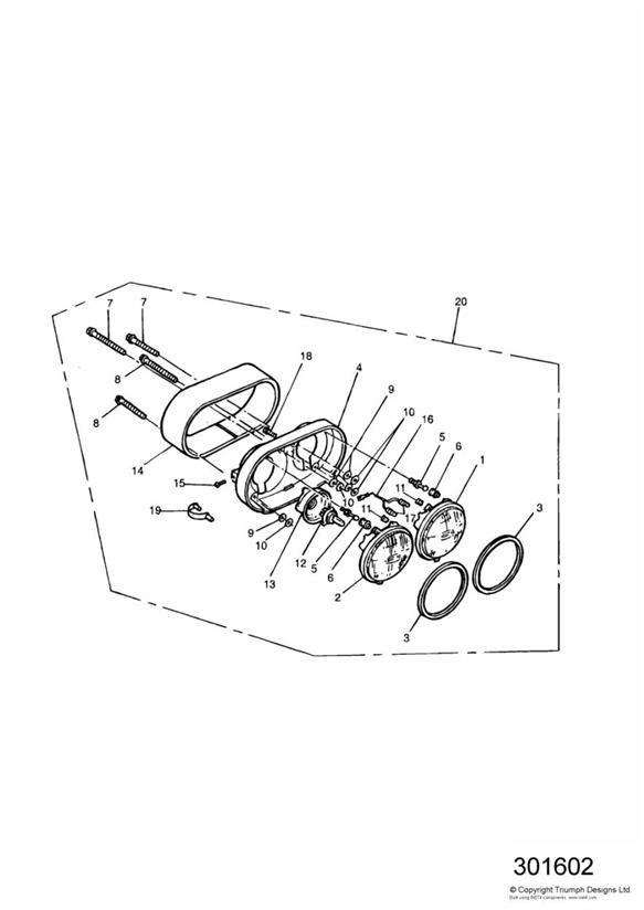 Diagram Headlight/Mountings for your Triumph