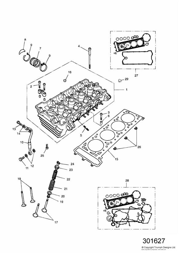 Diagram Cylinder Head and Valves for your 2006 Triumph Scrambler  EFI 