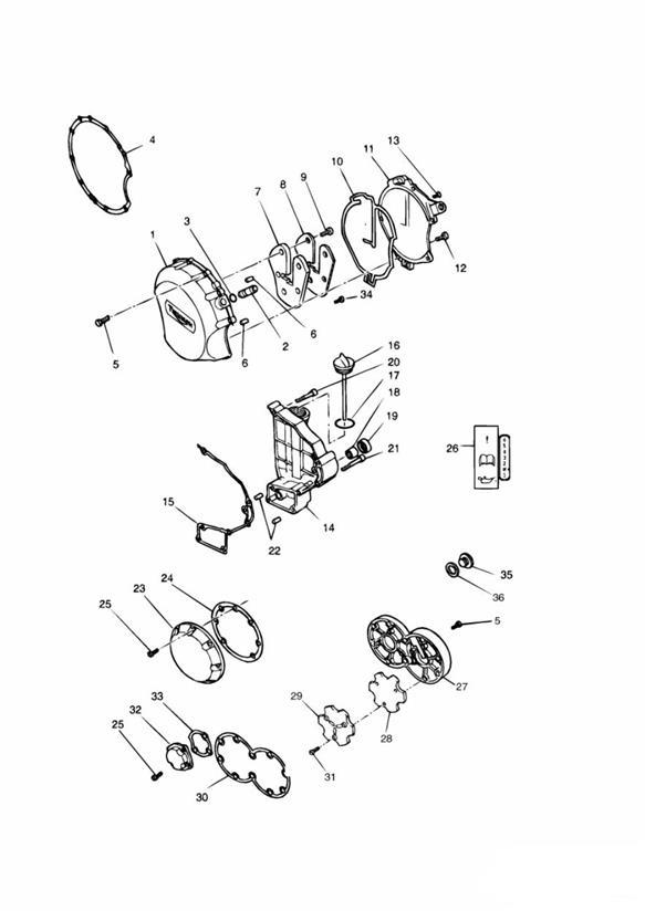 Diagram Engine Covers 3 Cylinder for your 2019 Triumph Thunderbird  Standard 