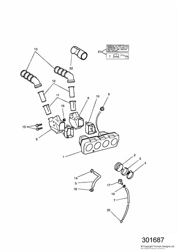 Diagram Airbox for your Triumph