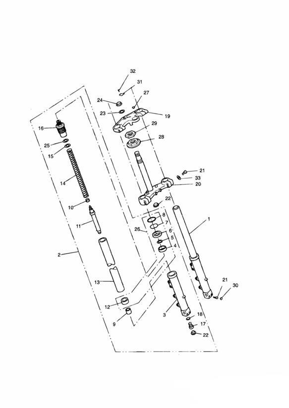 Diagram Front Forks and Yokes for your 2010 Triumph Bonneville  from VIN 380777/ SE 