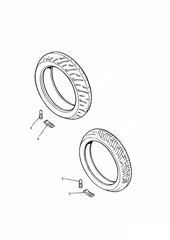 Diagram Tyres/Inner Tube Daytona 900/1200 for your 2003 Triumph Daytona   