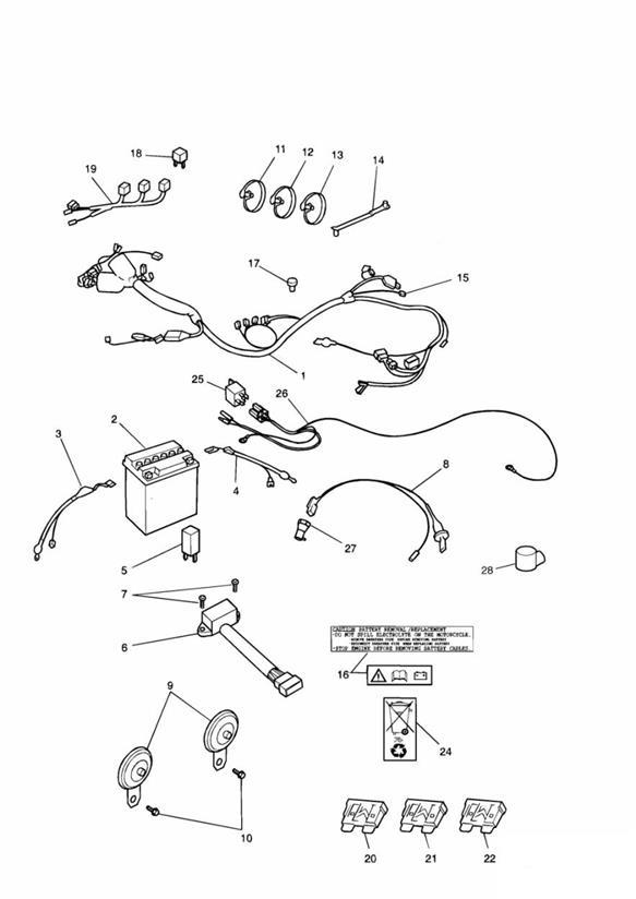 Diagram Electrical Equipment for your 2017 Triumph Bonneville Bobber   