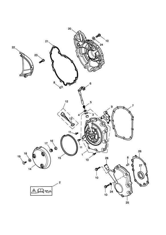 Diagram Engine Covers - Daytona 600 for your Triumph Bonneville Bobber  