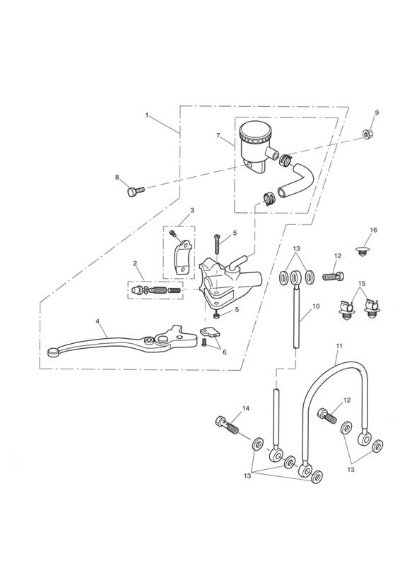 Diagram Front Brake Master Cylinder for your Triumph